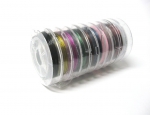 10 Stück Multicolor 0,38 mm Stahlseide/Schmuckdraht 10 M auf Spule